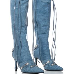 AZALEA WANG JUST FOR YOU STILETTO BOOT IN DENIM